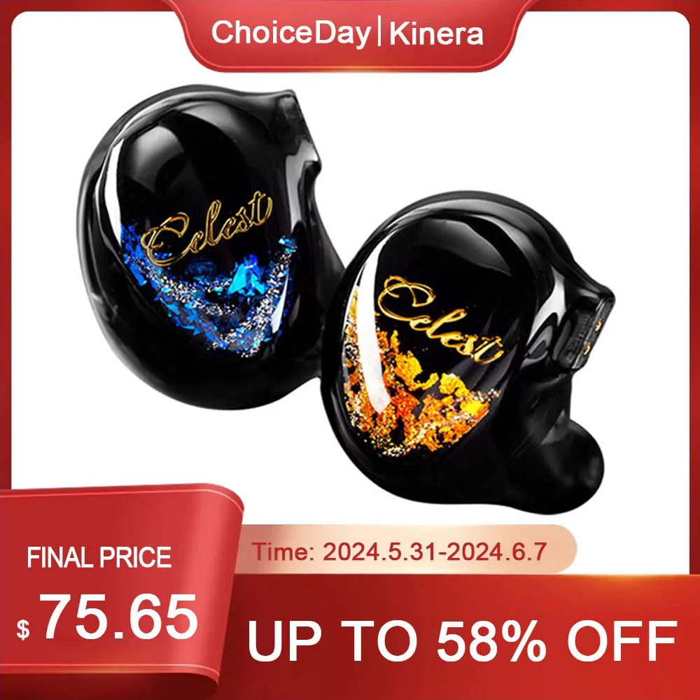 Kinera Celest Plutus Beast Earphones 1BC+1BA+1SPD™ In-Ear Monitors Wired Bone Conduction Hybrid
