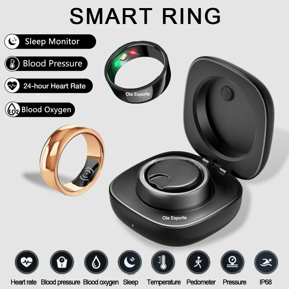 2024 Smart Ring Health Monitor For Men Women Thermometer Blood Pressure Heart Rate Sleep Monitor
