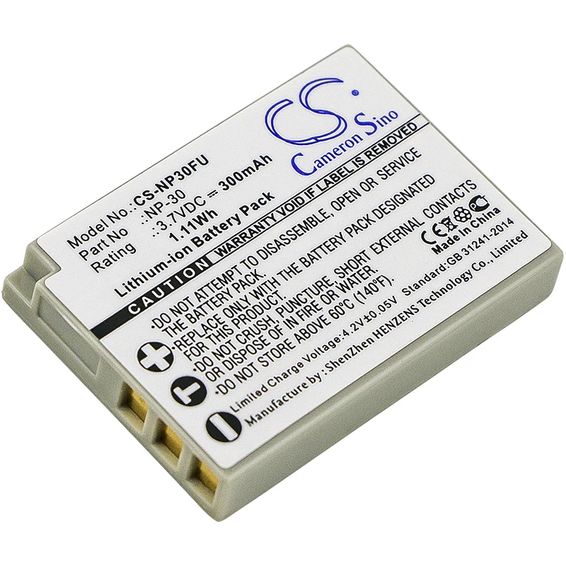 Cameron Sino Battery For NP-30 for Fujifilm FinePix F440  Finepix F440 Zoom  FinePix F450  Finepix