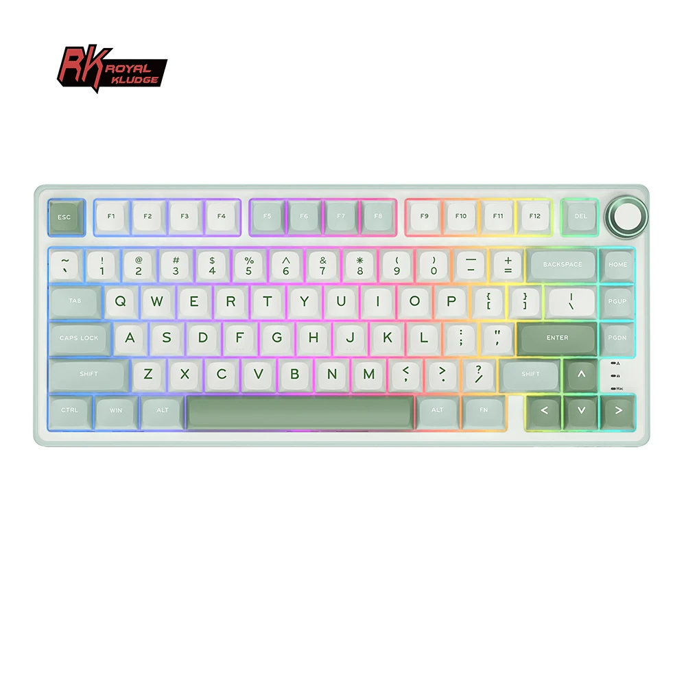 RK R75 Royal Kludge Wired Mechanical Keyboard 80 Keys 80% Gasket RGB Backlit Hot-swappable Gaming