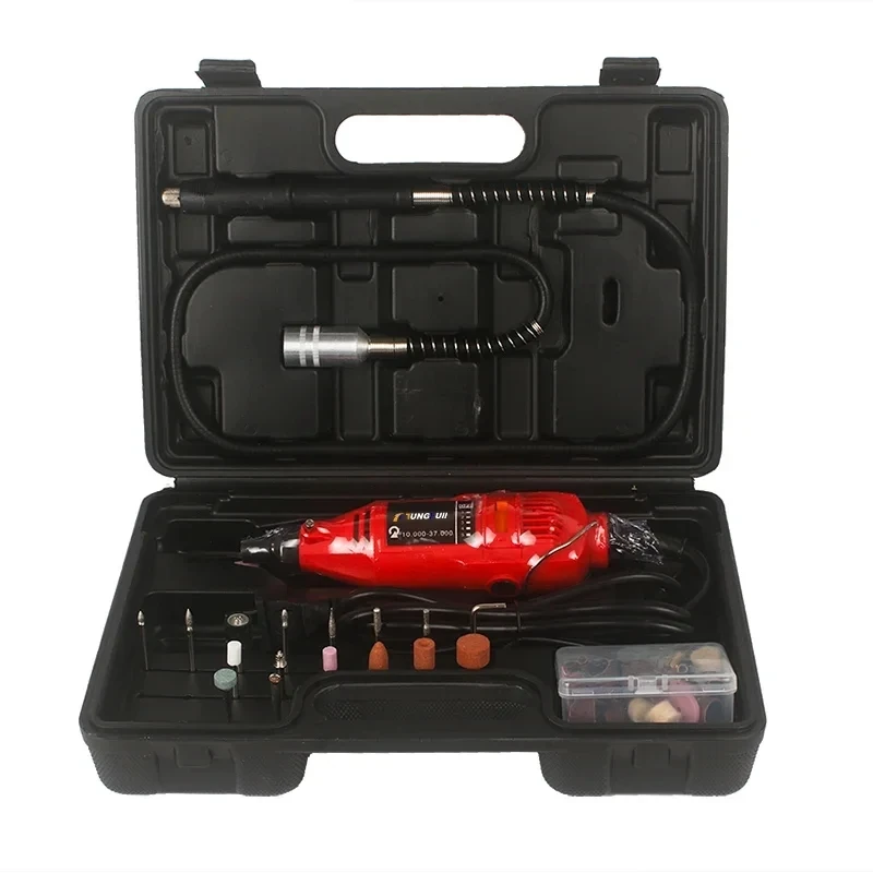 Electric Mini Drill 220V Handheld Drill Accessories Engraving Kit Woodworking Tools Mini Drill