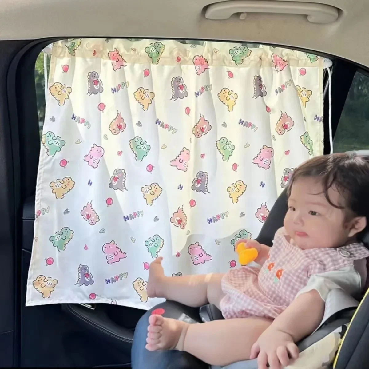 1PCS Suction cup Curtain In The Car Window Sunshade Cover Cartoon Universal Side Window Sunshade UV