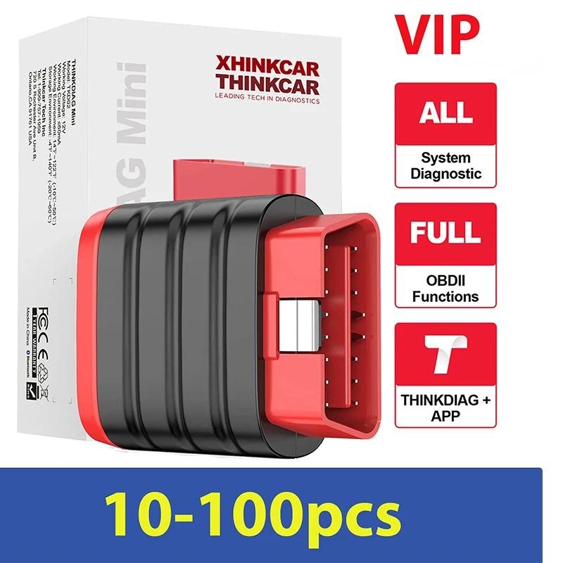 VIP 10-100Pcs THINKDIAG Mini/ THINKCAR BD6 OBD2 Scanner All Cars Full System Diagnosis Lifetime