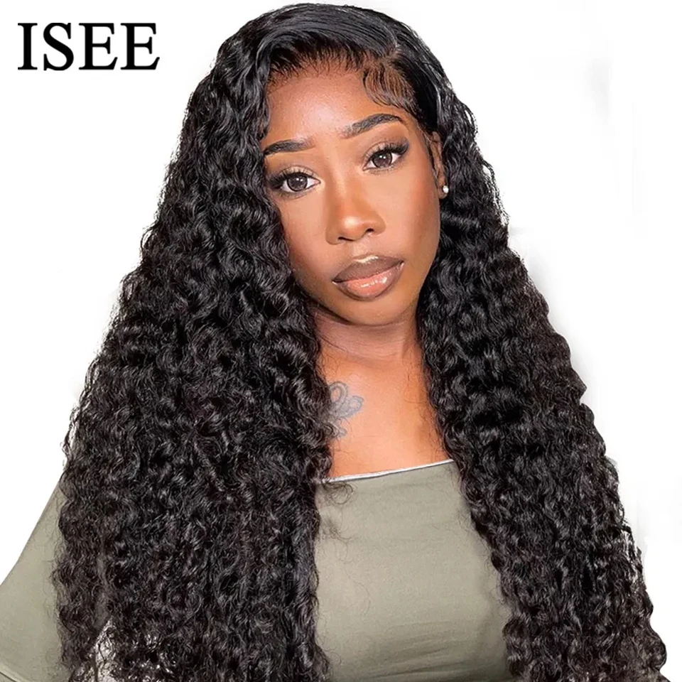 ISEE Wear Go Wig Brazilian Deep Wave Pre Bleached Knots 13x4 Lace Wigs 6x4 HD Glueless Pre Plucked