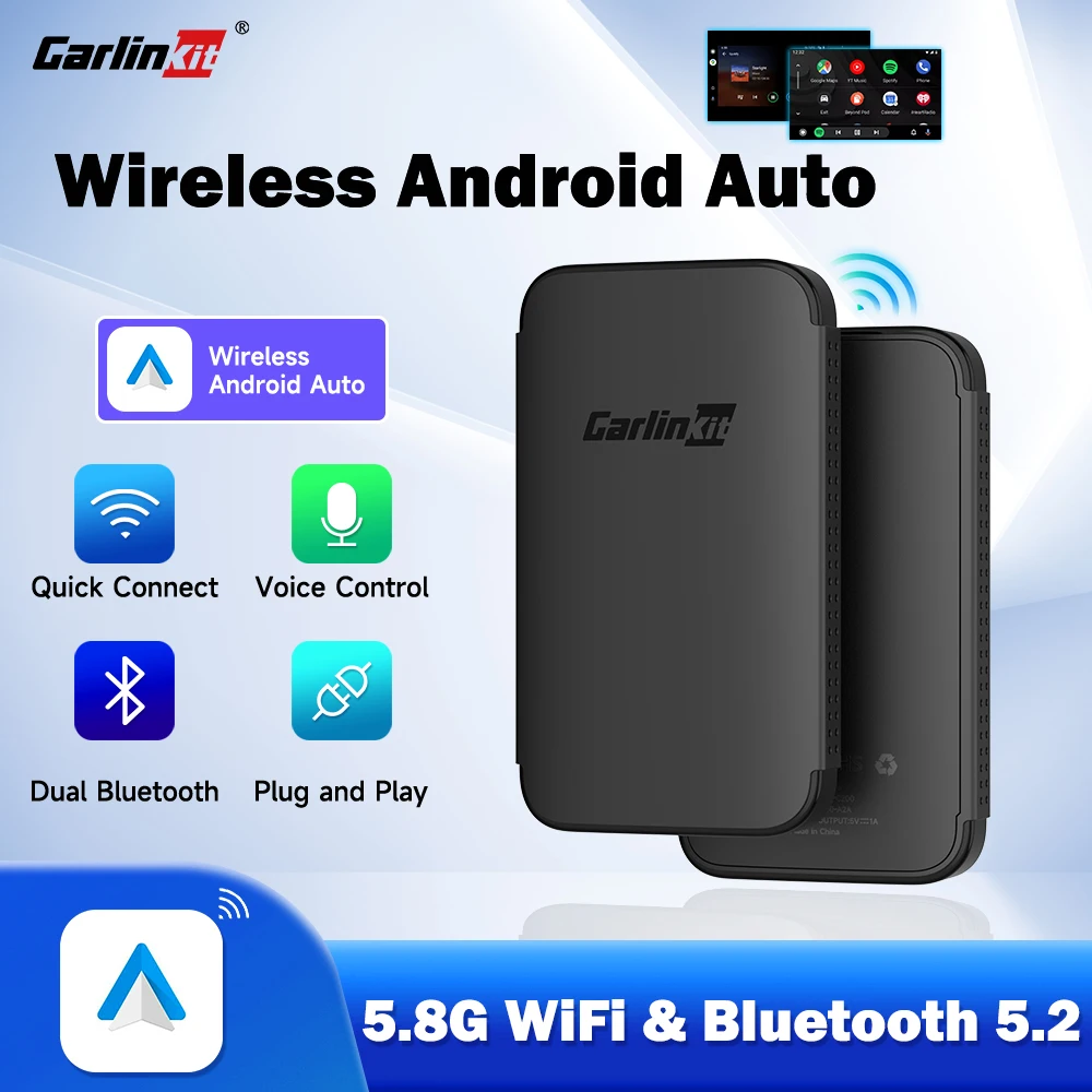 CarlinKit Wired To Wireless Android Auto AI Box Mini Android Auto Dongle  For Audi Toyota Mazda