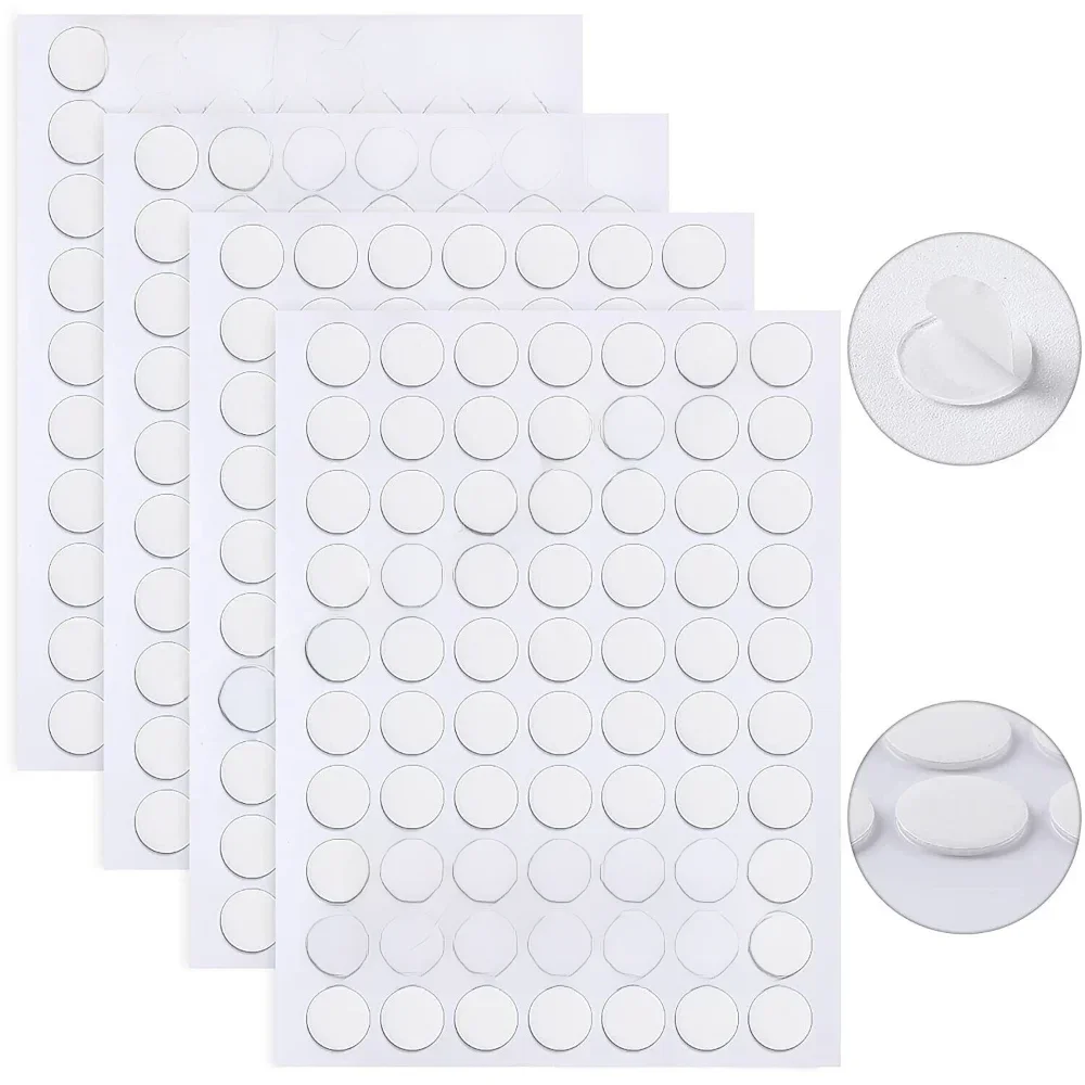 50 dot 1/1.5/2cm Adhesive Double Sided Tape Stickers Removable Round Sticky Tack No Trace Small