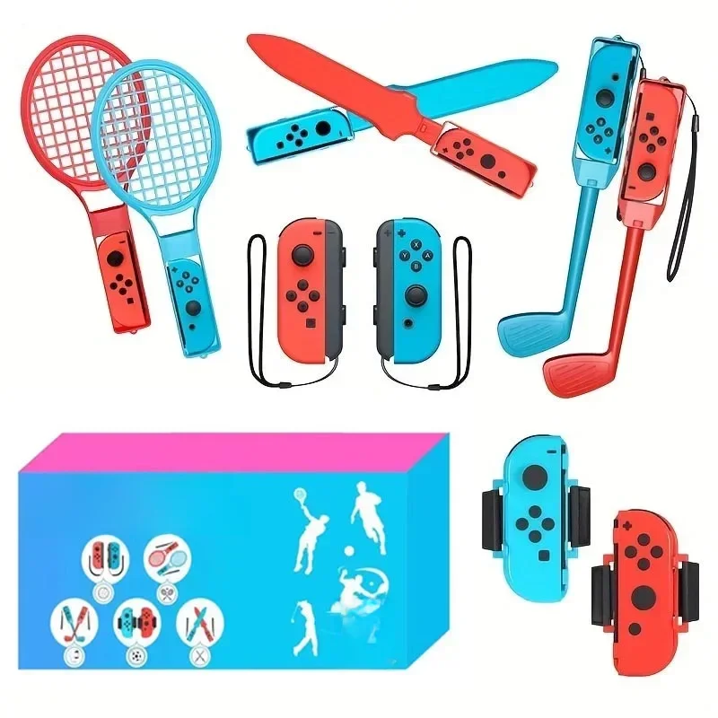 Switch Sports Accessories Bundle -10 in 1 Family Accessories Kit for NS Sports Games Compatible with