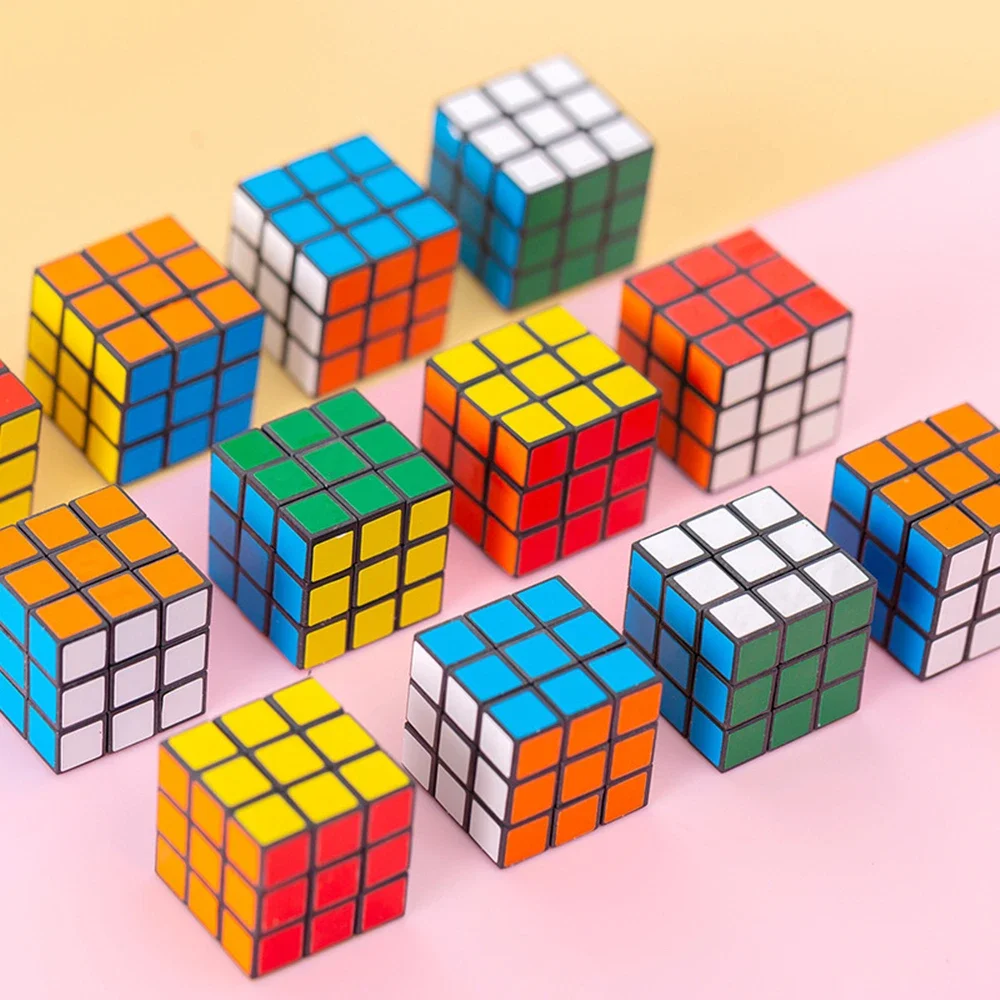 12Pcs Mini 3cm Magic Cube Children Educational Toys Kindergarten Prize Kids Birthday Party Favors