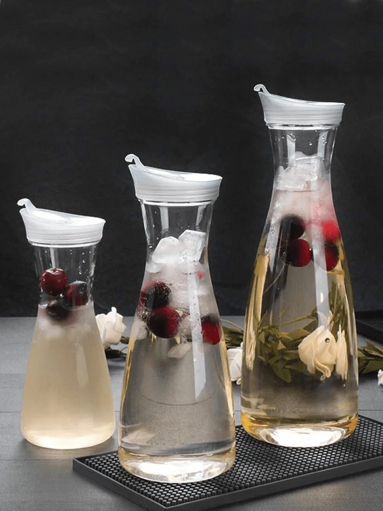 600/1100/1600ml Acrylic Juice Cold Water Bottle Large Capacity Coffee Milk Pot Heat-resistant Water