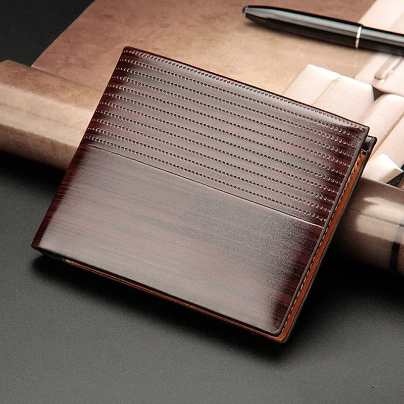 New Slim Short Men Wallets High Quality Luxury Card Holder Male Purse Retro Coin Pocket Photo Holder