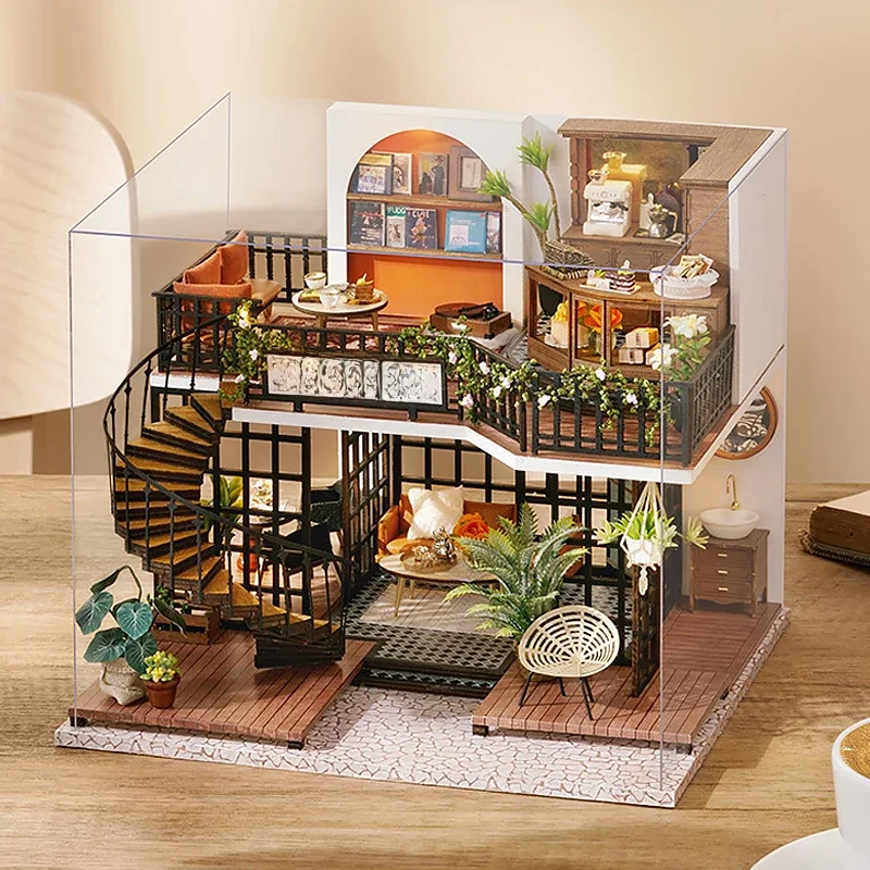 Doll House Handmade 3D Puzzle Making Building Model Kit Production And Assembly Room Toys Wooden
