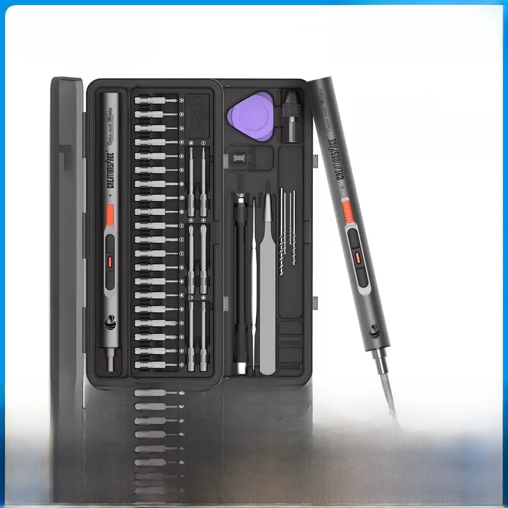 CreationSpace 3.6V Mini Electric Screwdriver Rechargeable Screwdriver Set with LED Light 3 Torque