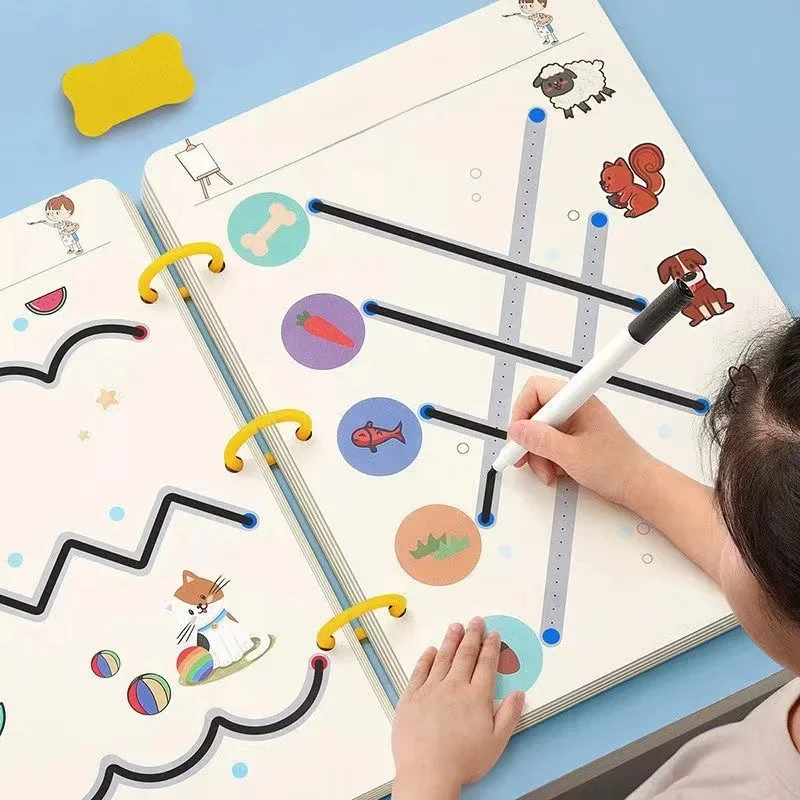 Magical Tracing Workbook Control Training Book Reusable Magic Practice Copybook Children Montessori