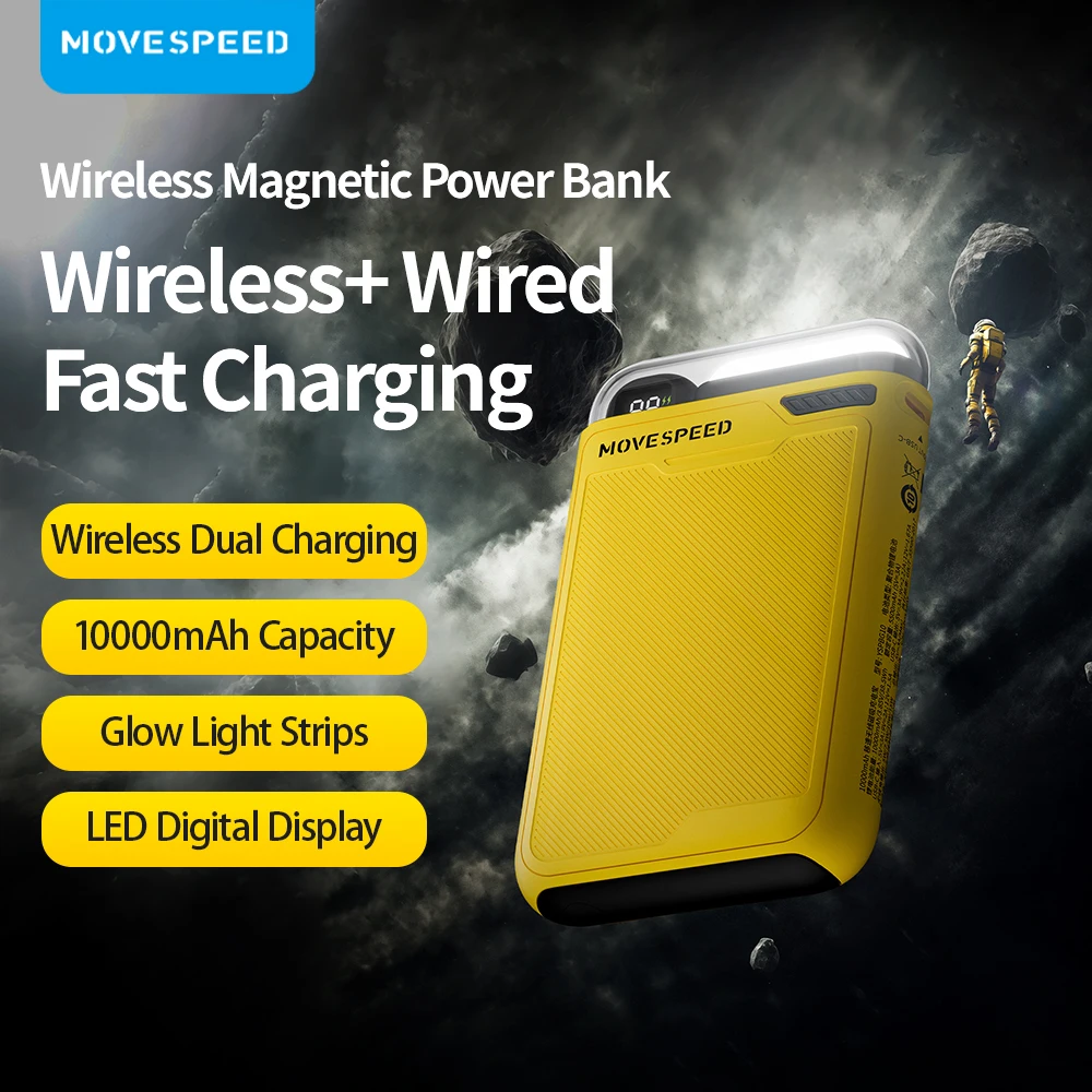MOVESPEED G10 PD20W Wireless Magnetic Power Bank 10000mAh Portable Type C Fast Charge External