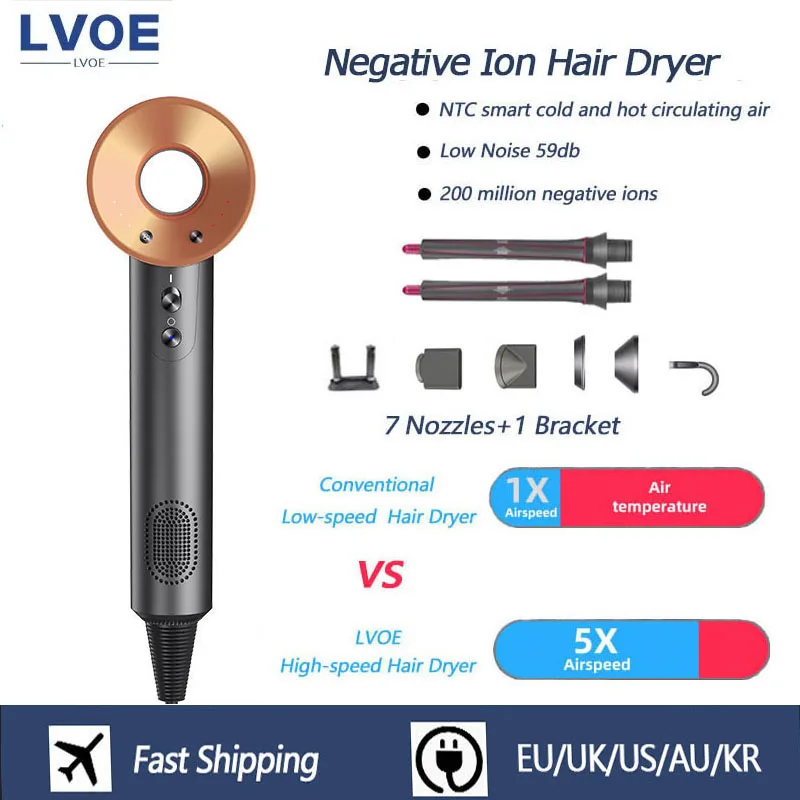 High-Speed Hair Dryer High-Power Negative Ion Hairdryers For Home Hair Salons Hair Care Hot/Cold Air
