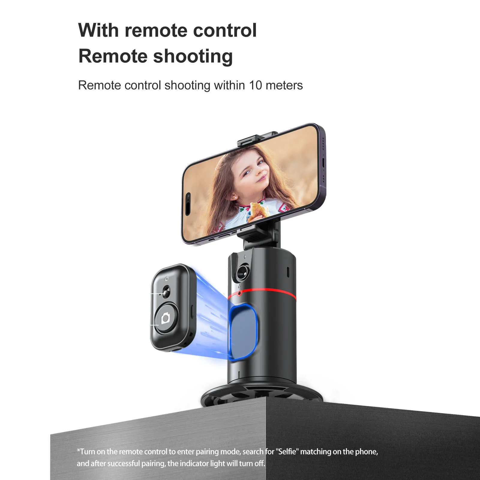 Smart Face Track 360 Rotation Gimbal With Remote Shutter Stabilizer Selfie Stick Desktop Tracking