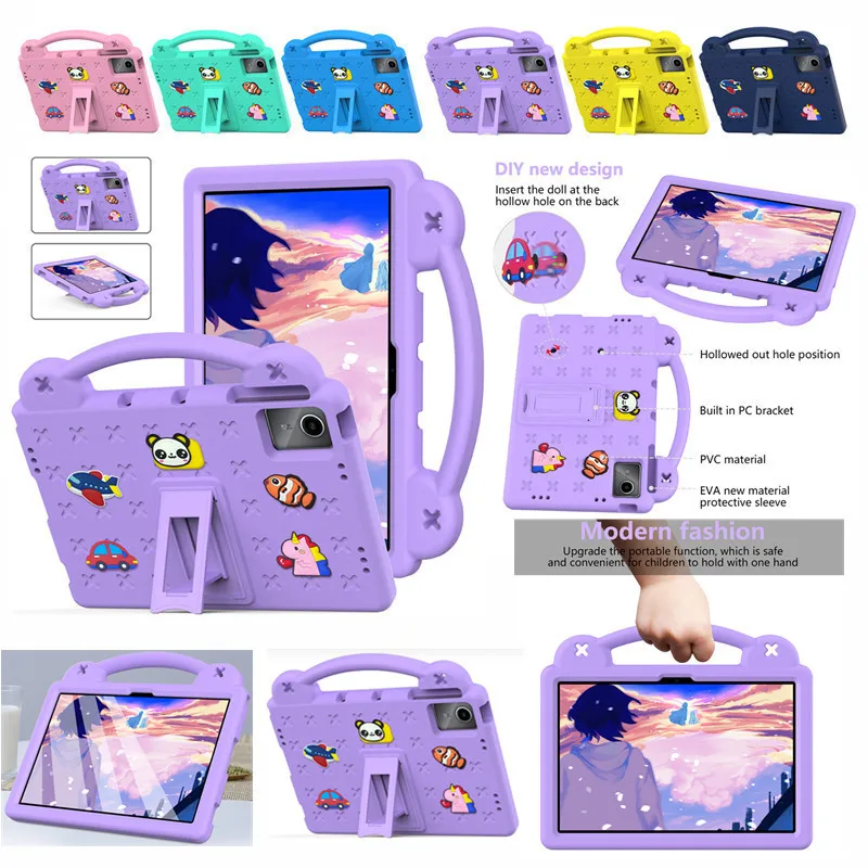 For Lenovo Tab M11 TB-330FU Kids EVA Shockproof Case Xiaoxin Pad 11inch 2024 TB-331FC With Foldable