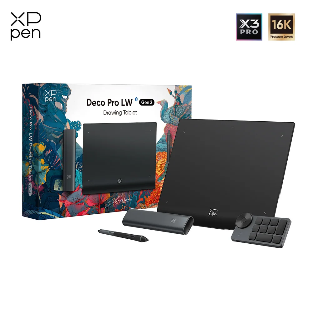 XPPen Deco Pro (Gen 2) Graphics Tablet World First 16K Pressure Levels X3 Pro Stylus Digital Drawing