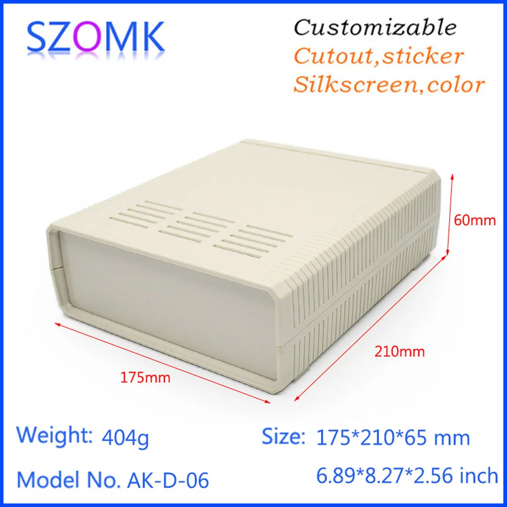 Plastic box for electronics project enclosure (4Pcs)175*207*64mm plastic instrument enclosure device box szomk outlet enclosure