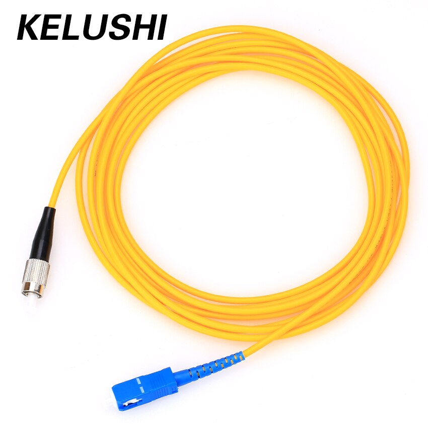 KELUSHI FTTH SC-FC Optical Fiber Jumper Singlemode Single Core Fiber Connecting Line 3 Meters FC to the SC Extension Line