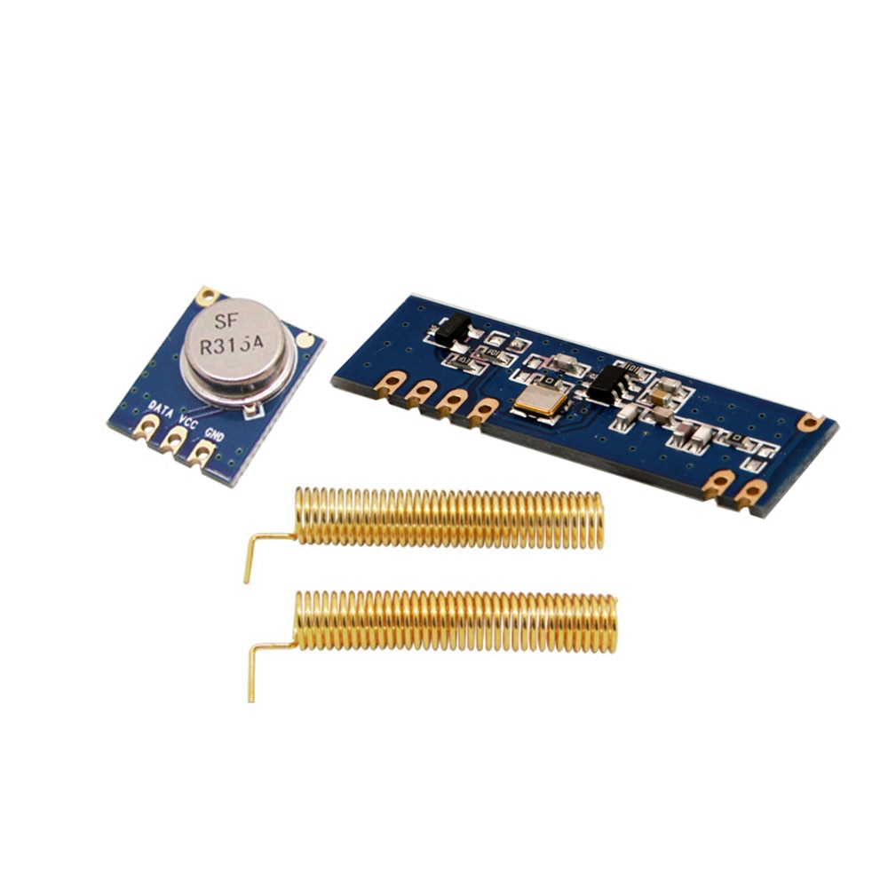 10sets/lot 315MHz | 433MHz ASK Wireless Module kit (RF transmitter STX882+receiver SRX882S+copper spring antennas)