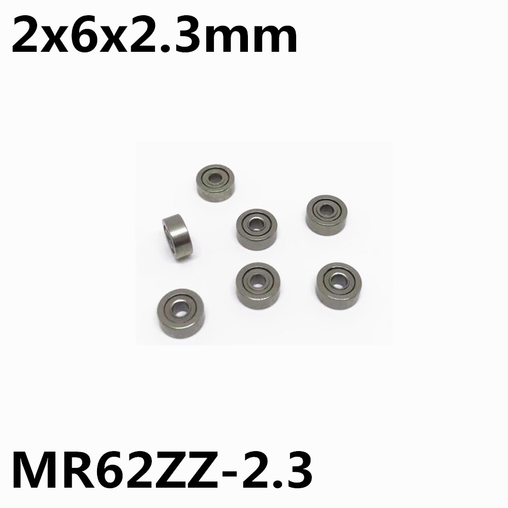 10Pcs High quality MR62ZZ-2.3 R-620ZZ ball bearing 2x6x2.3 Deep groove ball bearing Miniature bearing High qualit