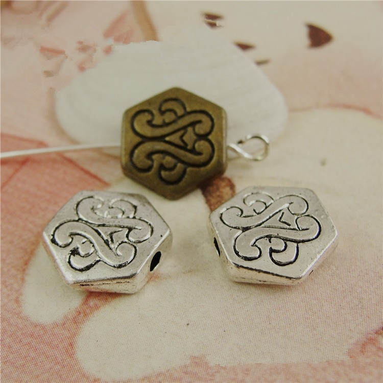(100 pieces/lot) 10MM antique bronze /antique silver Color vintage style metal alloy hole beads jewelry hm1030