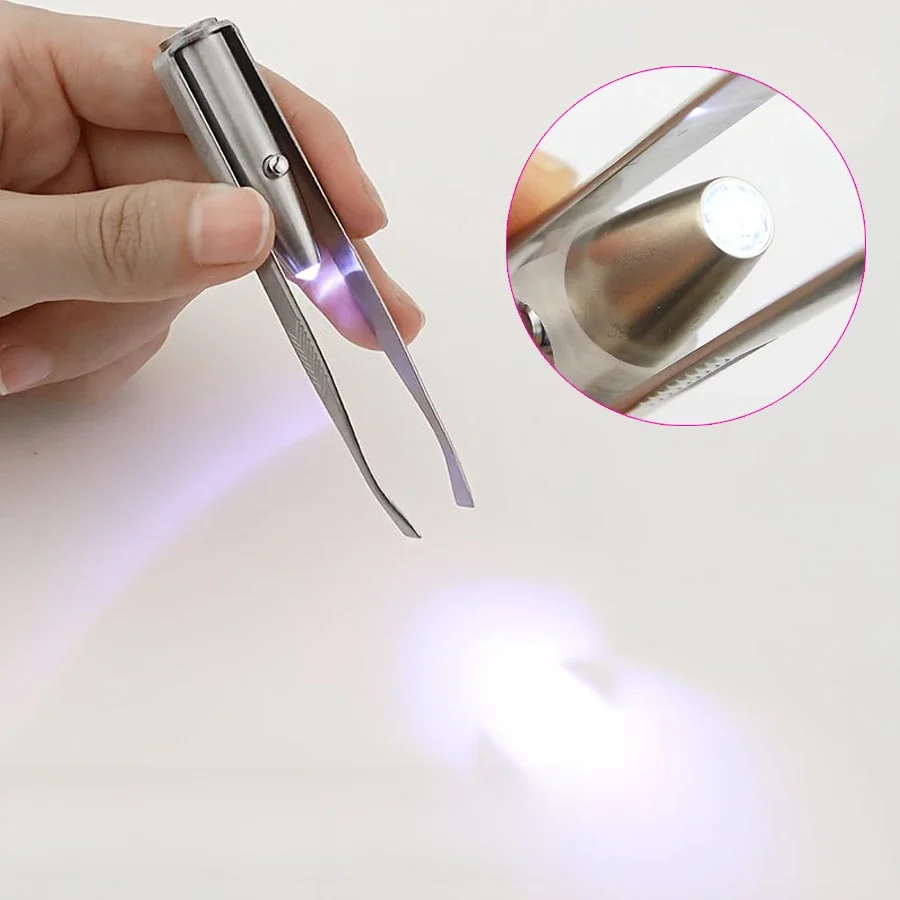 LED Lighted Eyebrow Tweezers, Precise and Illuminated Beauty Tool for Brow Shaping