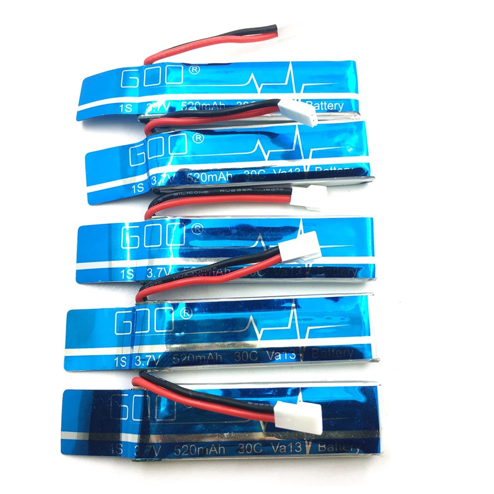 5pcs/Lot 3.7V 520mAh 30C Upgraded Li-po Battery for WLtoys V930 V977 / XK K110 K110S RC Helicopter Spare Parts (In Stock)