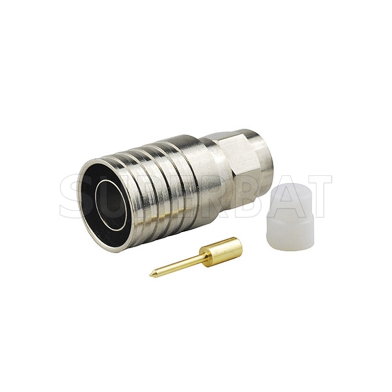 Superbat 10pcs 75 Ohm F Crimp Male Connector for Cable RG11