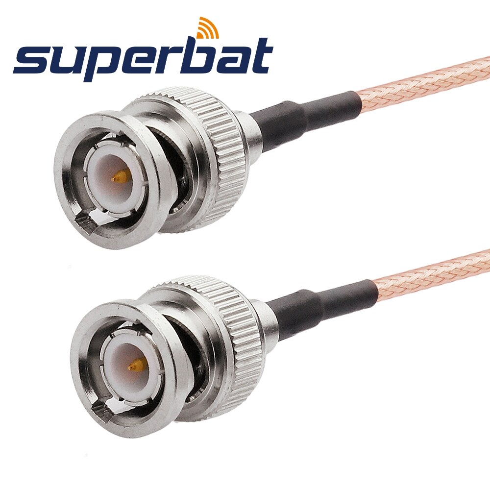 Superbat SMA Male Straight to BNC Plug Right Angle Pigtail Cable RG316 100cm