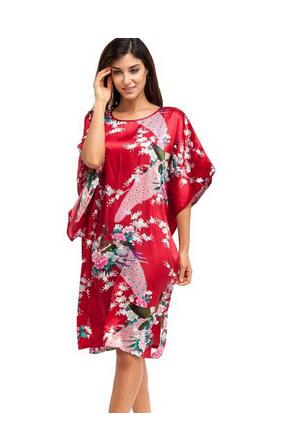 Plus Size Black Women's Summer Lounge Robe Lady New Sexy Home Dress Rayon Nightgown Large Loose Sleepwear Bathrobe Gown S00