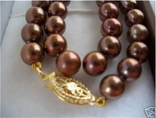 RARE AAA++ COFFEE 8MM AKOYA PEARL NECKLACE 18"