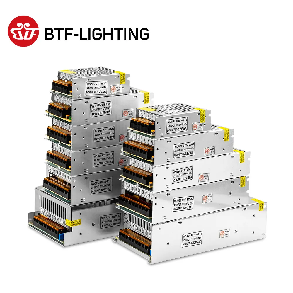 5V 12V 24V Switch LED Power Supply Transformer for WS2812B SK6812 1A 2A 3A 5A 6.5A 8.5A 10A 12.5A