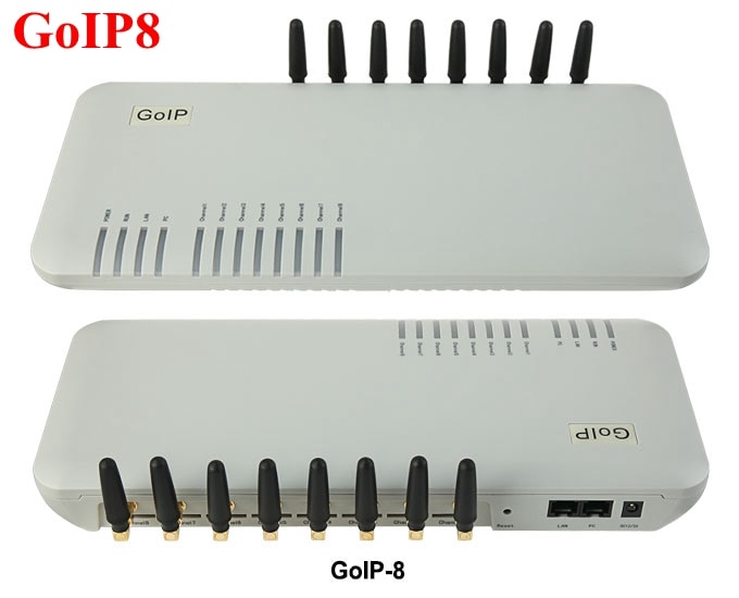 8 chips GSM VoIP Gateway GoIP8, VoIP SIP GSM Router gateway GoIP 8 for IP PBX - Sales Promotion