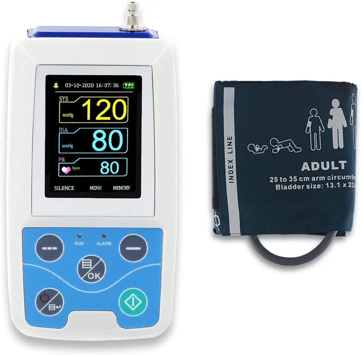 CONTEC ABPM50 Ambulatory Blood Pressure Monitor 24 Hours Holter with PC Software for Continuous