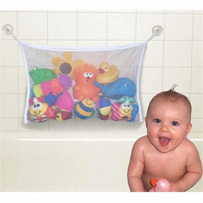 2019 Kids Baby Bath Tub Toy Tidy Storage Suction Cup Bag Mesh Bathroom Toys Bag Net swimming pool accessories 6 Colors