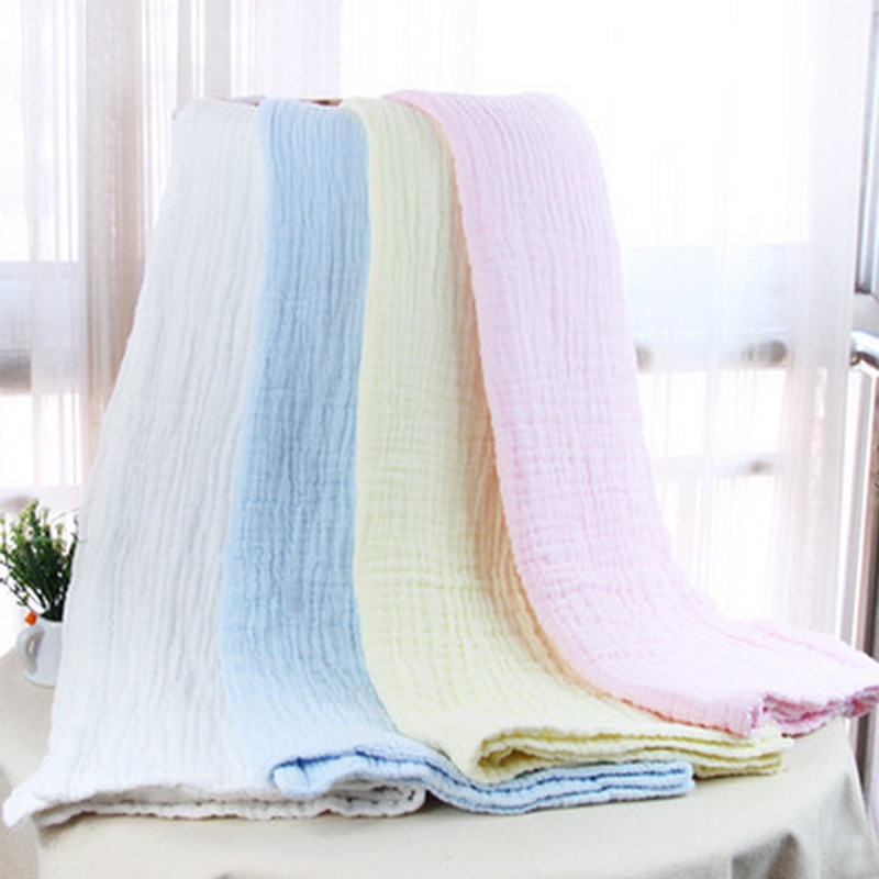 1 Pc/Lot Solid 100% Cotton Towel Aale The New Hot White High Quality Six Layers Baby Bath 105*105CM