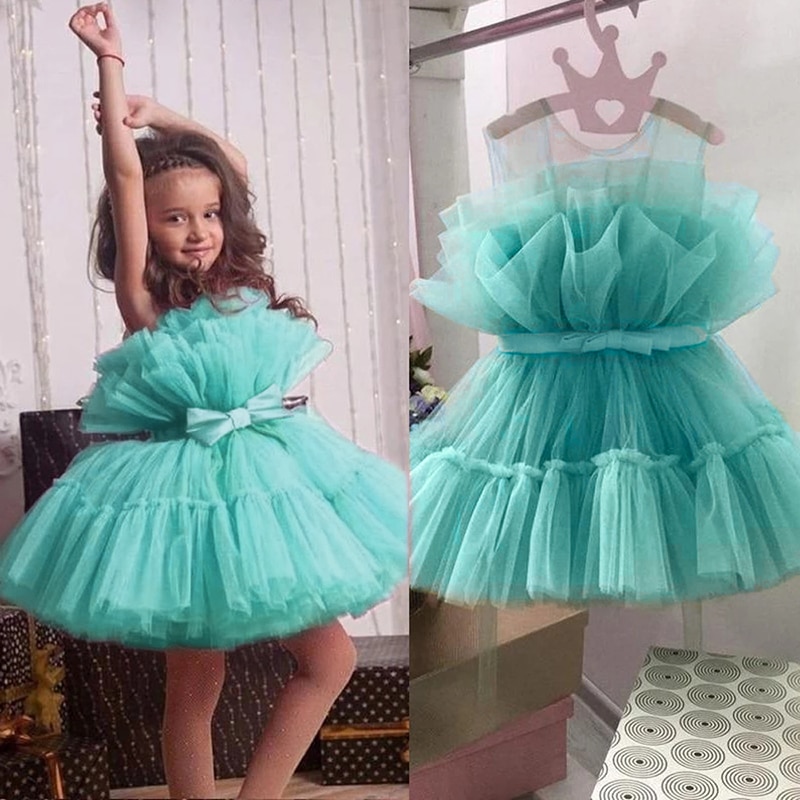 1 3 5 Year Girl Evening Dresses for New Year Party Dress Children Christmas Costumes Flower Girl Wedding Prom Dress for Baptism