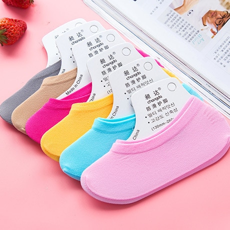 Warm comfortable cotton bamboo fiber girl women's boat socks ankle low female invisible color girl boy hosie 4pcs=2pair ws4