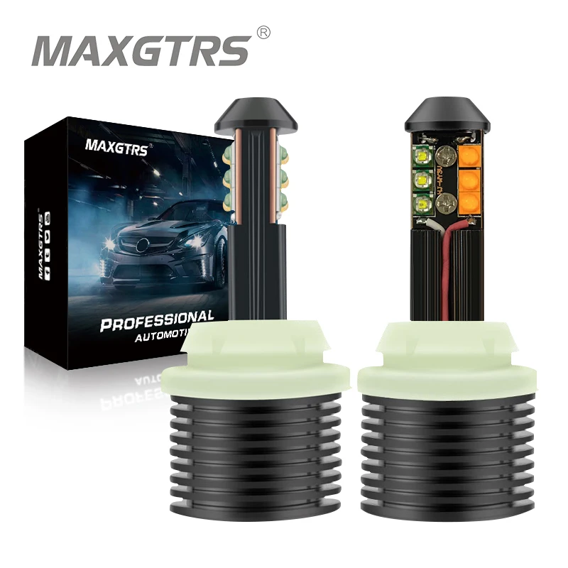 2x T20 7440 W21W 1156 BAU15S 3157 Car Led Light Daytime Running Light+Turn Signal Dual Mode Canbus