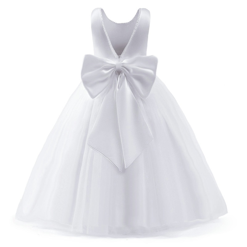 Kid's Party Costume Flower Dress for Girl Wedding Birthday Children's Girl Clothing Lace Christening Gown Size 3 5 6 8