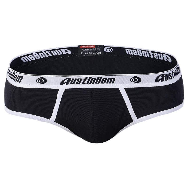 2022 AustinBem fashion sexy U convex triangle underwear tide male soft cotton men's solid briefs