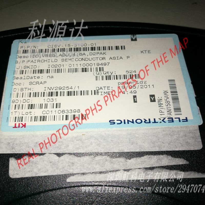 10pcs/lot FAN1585AMX TO-263 1585AM FAN1585 In Stock