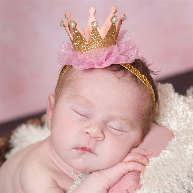 BalleenShiny Cute Baby Girl Headbands Crown Princess Hair Band Infant Toddlers HeadWrap Bebes Printing Headwear Hair Accessories