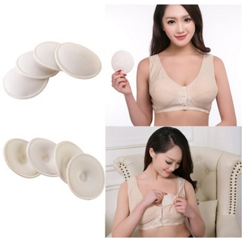8Pcs/lot White Nursing Pads Soft Absorbent Cotton Washable Reusable Breastfeeding Breast Nursing Pads Wholesale