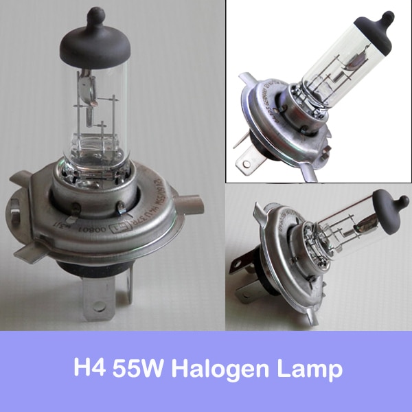 2PCS Auto 12V 55/60W H4 Halogen Lamp 4300K Amber-White Car Bulb Fog Light