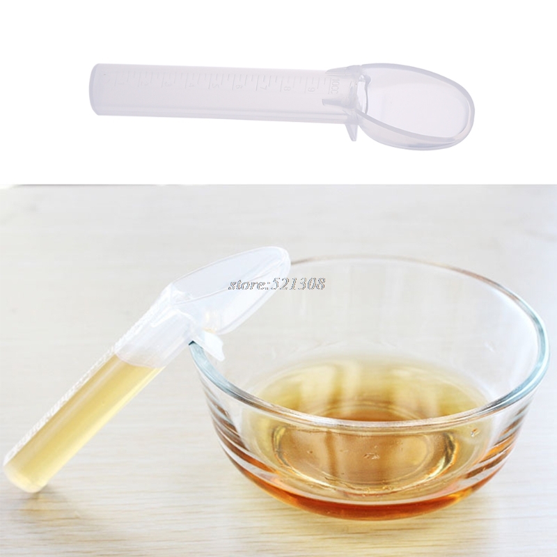 Infant Baby Silicone Medicine Feeding Spoon Feeder Anti Choke Device With Scale