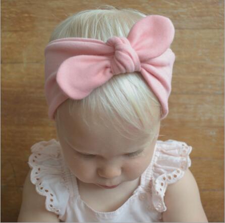 On Sale 1PCS Newborn Lovely Rabbit Ear Baby Headband Girls Hair Bow Knot Hair Bands Headwear Kids Bows Elastic Hair Accessories