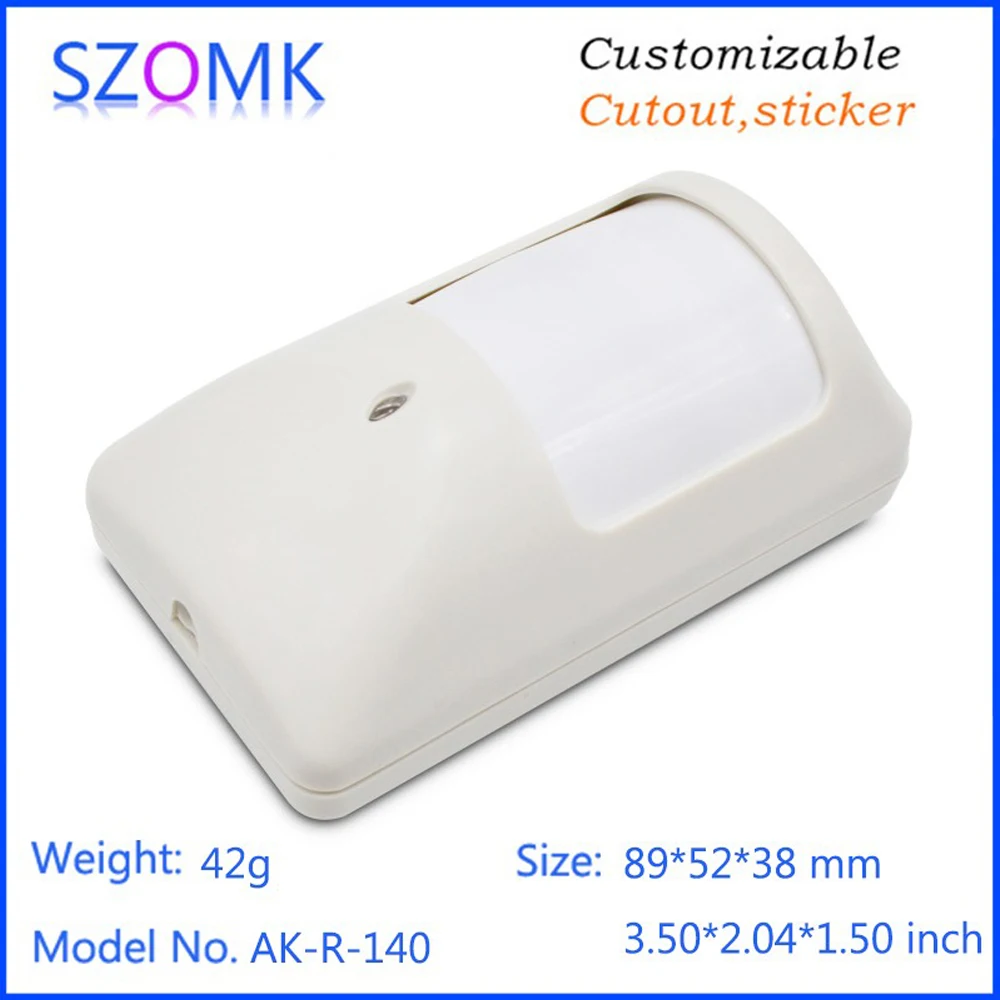 4 Pcs 89*52*38mm Plastic enclosure for wireless PIR IR motion sensor szomk wall mounted abs instrument case with bracket